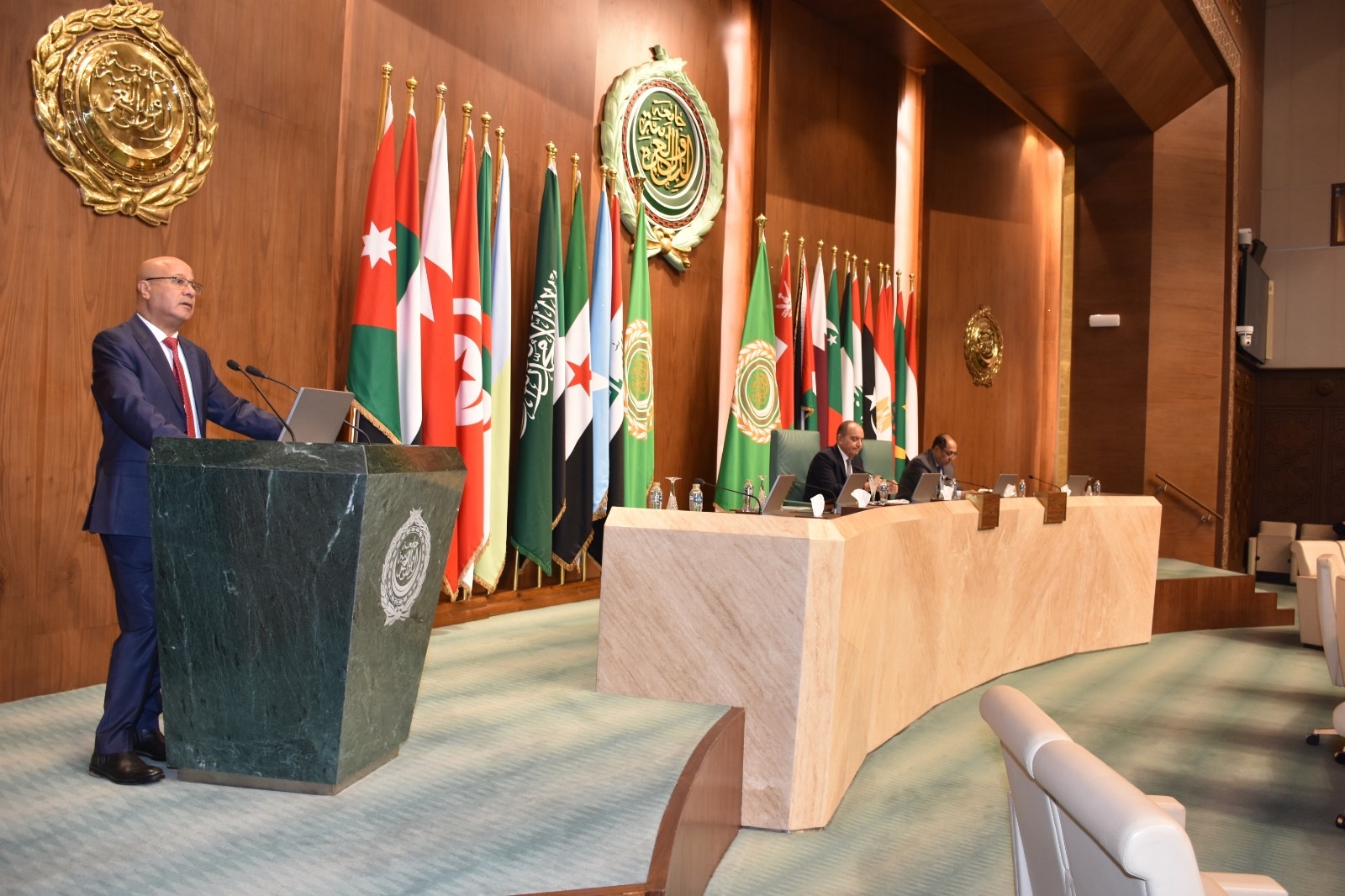 أبو هولي يلقي كلمة أمام مجلس الجامعة العربية